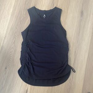 Apana Black Ruched Tank Top